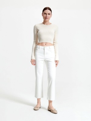 Reserved Flare jeans Ivory | UFDB29347