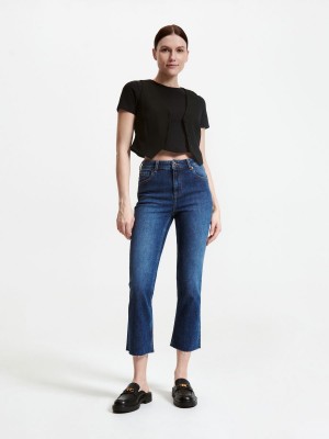 Reserved Flare jeans Lacivert | QBTO74169
