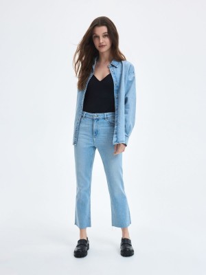 Reserved Flare jeans Mavi | PWUT12946