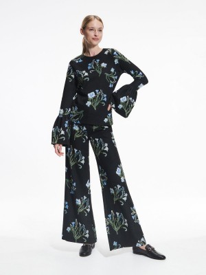 Reserved Floral jacquard blouse Renkli | DTYQ07569