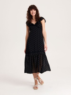 Reserved Frilled dress Siyah | XYHV24135