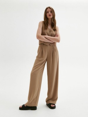Reserved Geniş leg trousers Bej Rengi | LRBZ34198