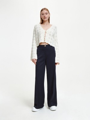 Reserved Geniş leg trousers Lacivert | KGZV87165