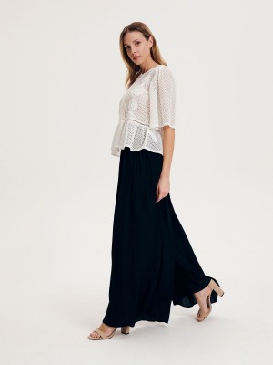 Reserved Geniş leg trousers Siyah | CNJY27580