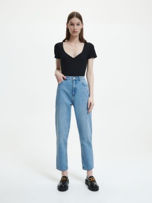 Reserved High waist mom fit jeans Mavi | MKUI98415