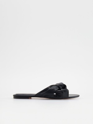 Reserved Imitation leather slippers Siyah | HRLC73654