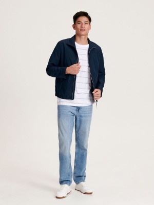 Reserved Jacket with stand up collar Lacivert | FRCT70128