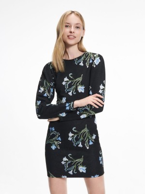 Reserved Jacquard mini dress Renkli | LSZN06385