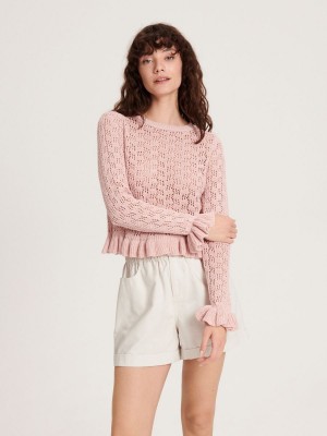 Reserved Jumper with ruffle details Pembe | YSFP56132