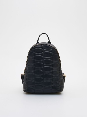 Reserved Kapitone backpack Siyah | KZTE82147