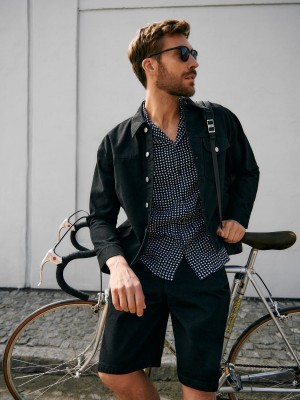 Reserved Konfor fit viscose shirt Siyah | PIRS19072