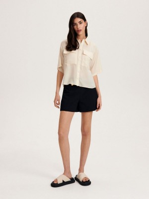 Reserved Kısa sleeve shirt Bej Rengi | DLJC17263