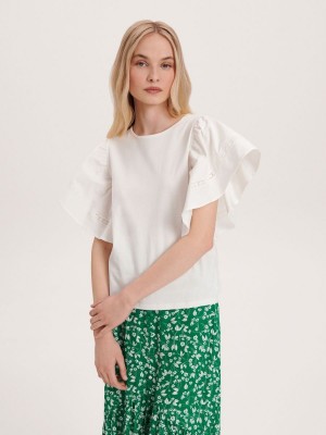 Reserved LADIES` BLOUSE Beyaz | RPUZ87025