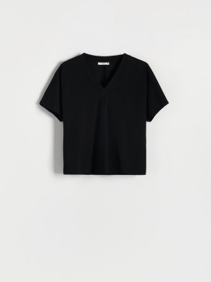 Reserved LADIES` BLOUSE Czarny | QIZA83716