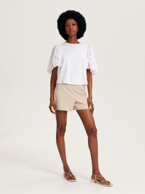 Reserved LADIES` BLOUSE Ivory | XZYH49356