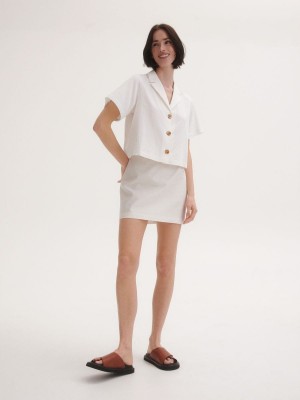 Reserved LADIES` SHIRT Ivory | GPMX25018