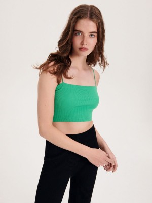 Reserved LADIES` TOP Zielony | TELJ68297