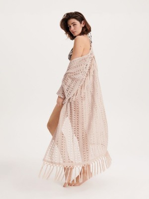Reserved Ladies` poncho Beżowy | TGJE90815