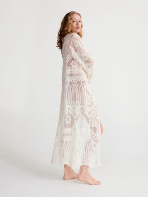 Reserved Ladies` poncho Kość Słoniowa | LBVS61937