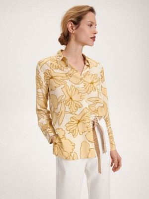 Reserved Lenzing™ Ecovero™ shirt Ivory | ZDIQ40521