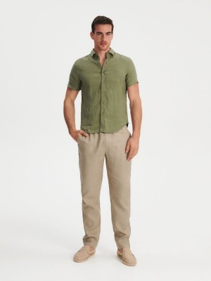 Reserved Linen joggers Bej Rengi | KWTH71694