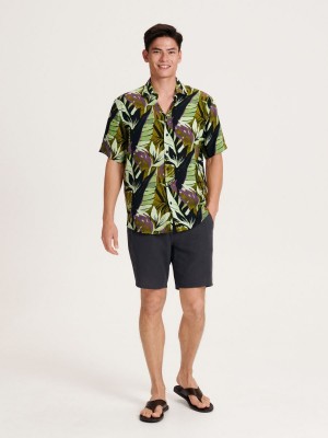 Reserved Linen rich chino shorts Gri | UOYS83472