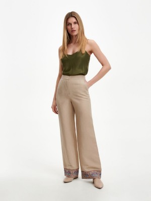 Reserved Linen rich trousers Renkli | XAPL89714