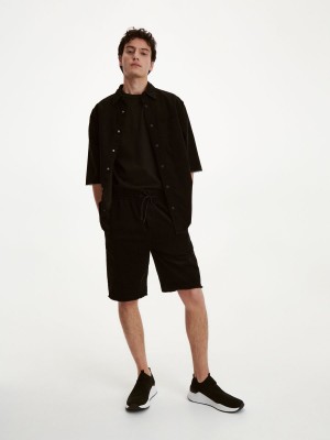 Reserved Loose jogger shorts Siyah | ZCRD18962