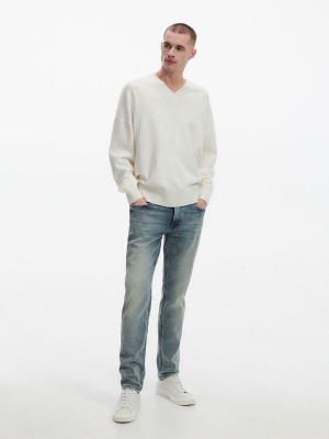 Reserved Men`s jeans trousers Niebieski | ADBI51498
