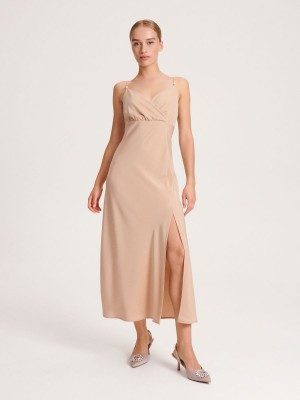 Reserved Mini dress Bej Rengi | ACOX81356
