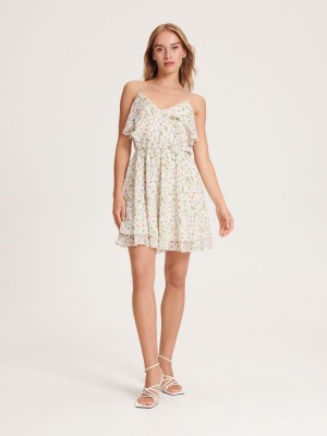 Reserved Mini dress Beyaz | VEIF81654