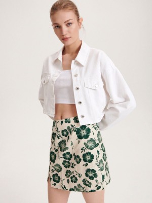 Reserved Mini skirt Bej Rengi | GMZS82570