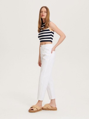 Reserved Mom fit jeans Beyaz | YTEI79354