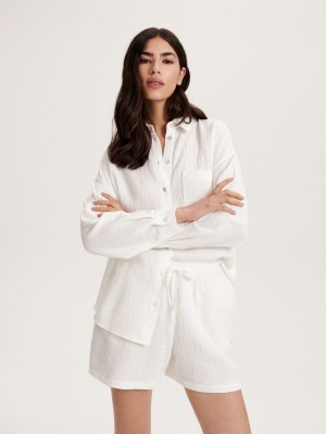 Reserved Muslin shorts Beyaz | VJDG29671