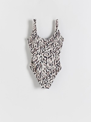 Reserved One piece swimsuit Siyah | MXIB47053