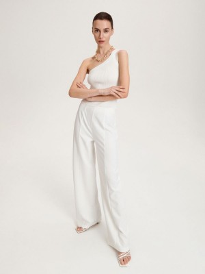 Reserved One shoulder top Ivory | BXFD98602