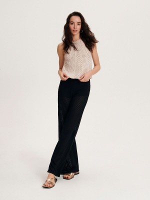 Reserved Openwork blouse Ivory | HLBP78530