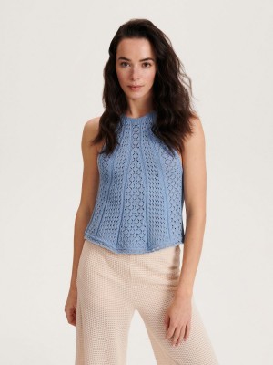 Reserved Openwork blouse Mavi | HGZW48120