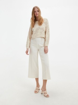 Reserved Openwork jumper Ivory | KBOC05967