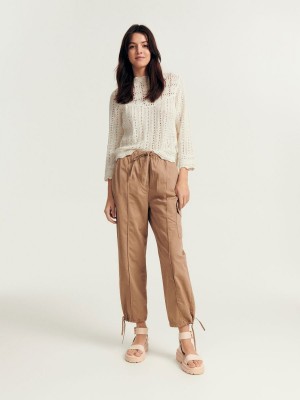Reserved Openwork jumper Ivory | QWLH69814