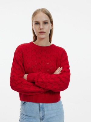 Reserved Openwork jumper Kırmızı | LFOR25819
