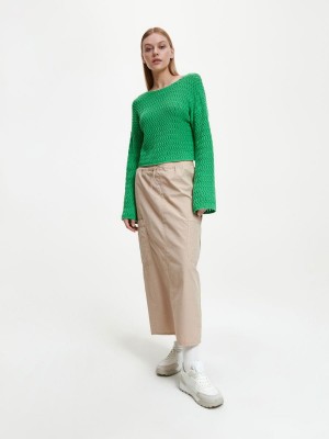 Reserved Openwork jumper Yeşil | TISE98625