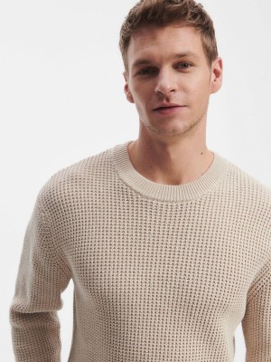 Reserved Organic cotton sweater Bej Rengi | ZMCG41368
