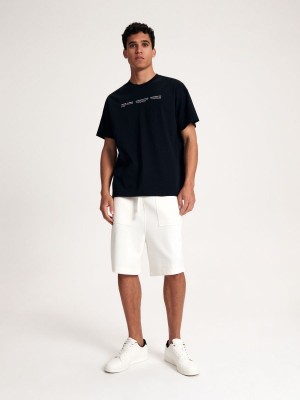 Reserved Oversize t-shirt Siyah | WQLA16823