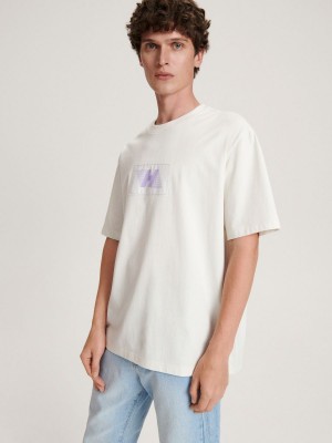 Reserved Oversized T-shirt Açık Gri | OSGN78463