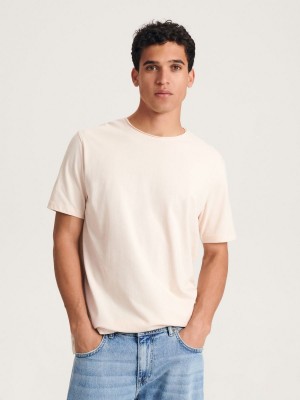 Reserved Oversized T-shirt Bej Rengi | KHUA30621