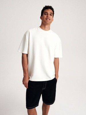 Reserved Oversized T-shirt Ivory | RUBI57239