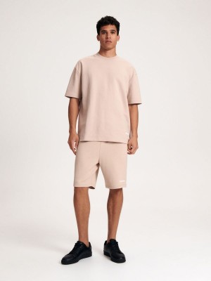 Reserved Oversized T-shirt Pembe | RQZM28745