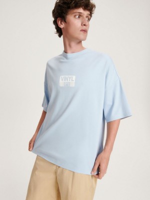 Reserved Oversized T-shirt with print Mavi | VCTM36240