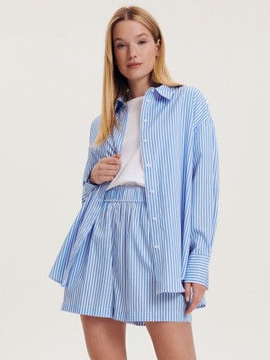 Reserved Oversized shirt Mavi | WCJI42175